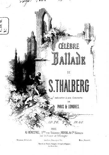 Thalberg - Ballade célèbre, Op. 76 - Score