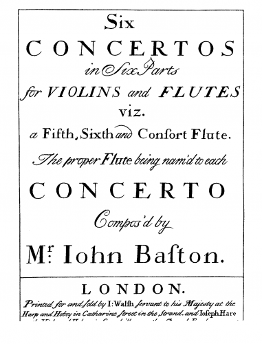 Baston - 6 Recorder Concertos