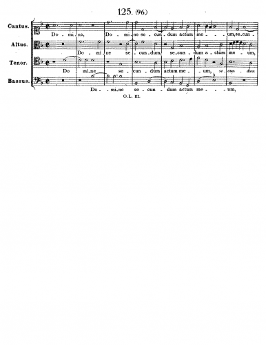 Lassus - Domine secundum actum meum noli me judicare - Score