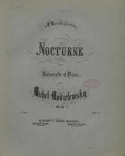 Modzelewski - Nocturne - Scores and Parts