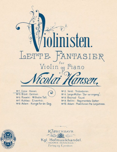 Hansen - Violinisten - Scores and Parts