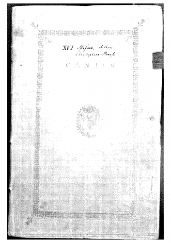 Straus - Missae ... octo, novem, decem, undecim, duodecim, tredecim et viginti, tam vocibus, quam variis instrumentis, et basso generali ad organum accomodato