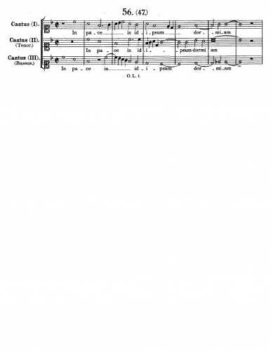 Lassus - In pace in idipsum dormiam, et requiescam - Score