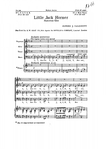 Caldicott - Little Jack Horner - Score