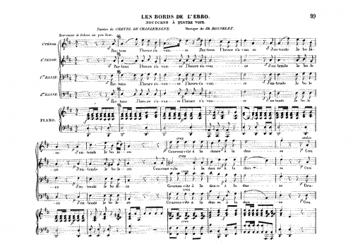 Bosselet - Les Bords de l'Ebro - Score