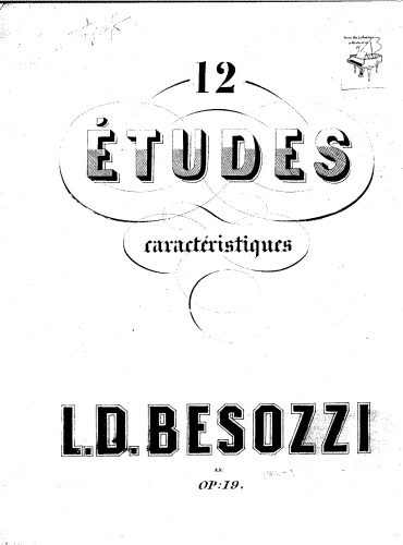 Besozzi - 12 Études caractéristiques, Op. 19 - Score