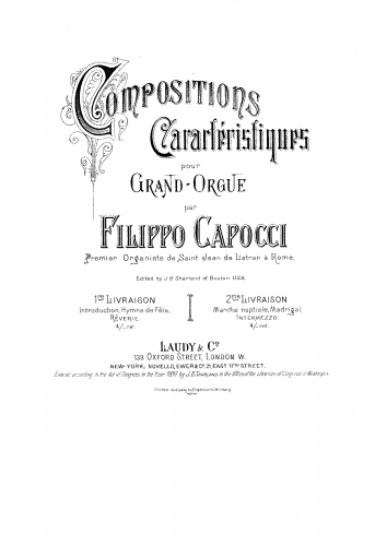 Capocci - 3 Compositions caractéristiques - Score