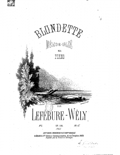 Lefébure-Wély - Blondette - Score