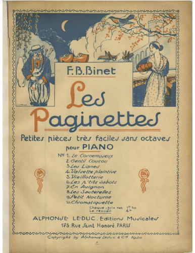 Binet - Les paginettes, Op. 133 - Score