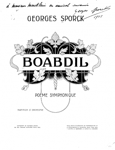 Sporck - Boabdil - Score