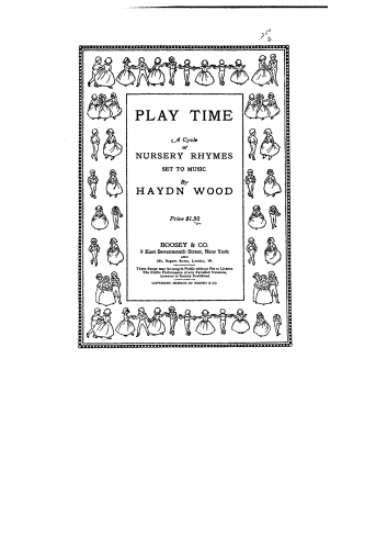 Wood - Play Time: A Cycle of Nursery Rhymes - Score