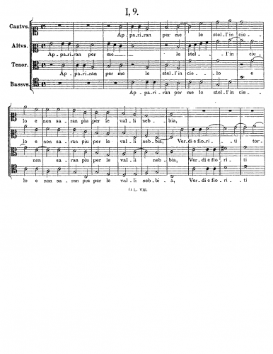 Lassus - Appariran per me le stellâin cielo - Score