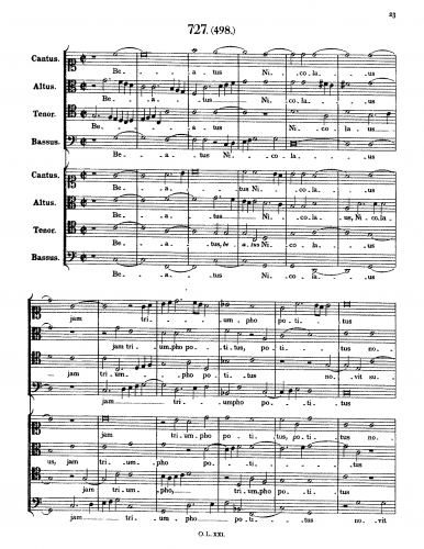 Lassus - Beatus Nicolaus - Score