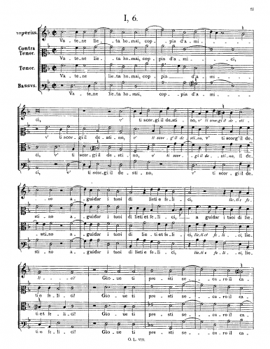 Lassus - Vatene lieta homai, coppia dâamici - Score