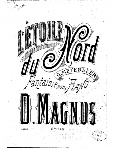 Magnus - L'etoile du nord - Piano Score - Score