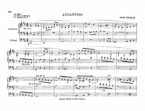 Thomas - Andantino - Score