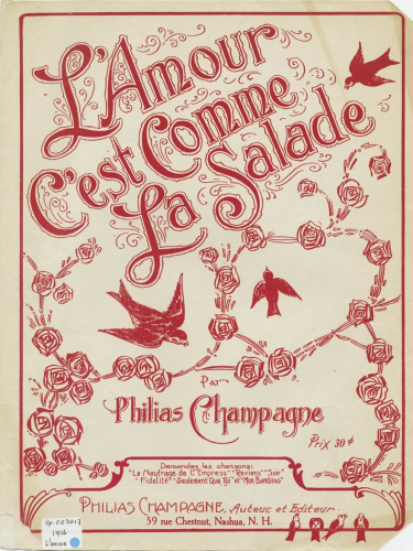 Champagne - L'Amour C'est Comme La Salade - Score