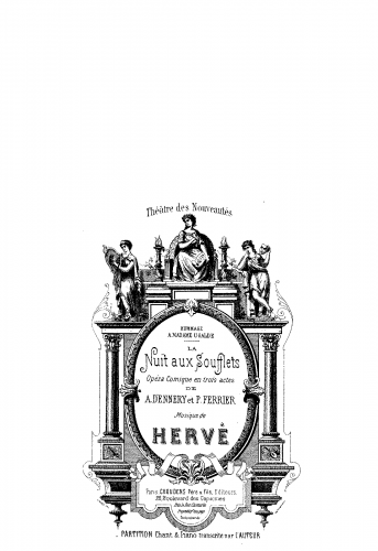 Hervé - La nuit aux soufflets - Vocal Score - Score