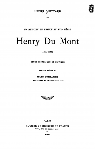 Quittard - Henry Du Mont - Complete Book