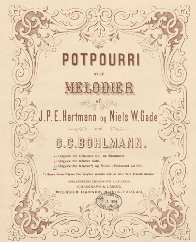 Bohlmann - Potpourri - For Violin and Piano