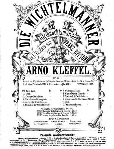 Kleffel - Die Wichtelmänner - 10. Marsch der Wichtelmänner - Score