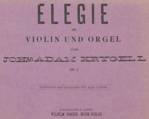 Krygell - Elegy - Scores and Parts