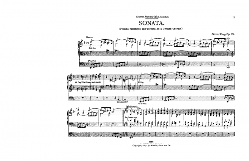 King - Organ Sonata - Score