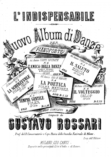 Rossari - Nuovo album di danze - Piano Score Sempre gentile, Op. 204 (No. 5) - Score