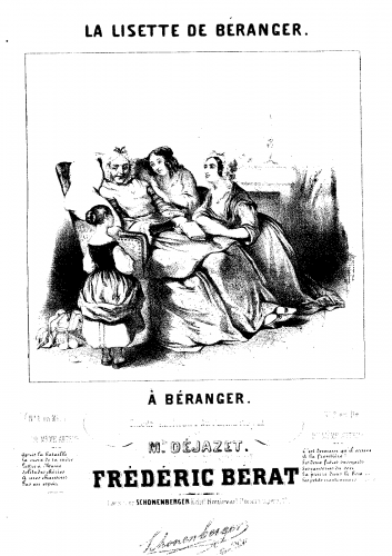 Bérat - La Lisette de Béranger - Vocal Score - Score