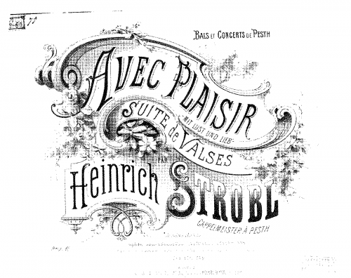 Strobl - Avec plaisir - Piano Score - Score