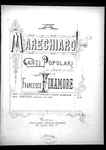 Finamore - Lo pizzajuolo de Palazzo - Score