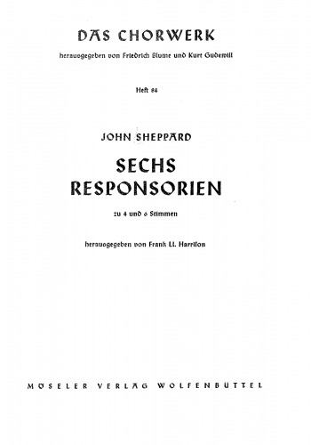 Sheppard - Responsoria - Score