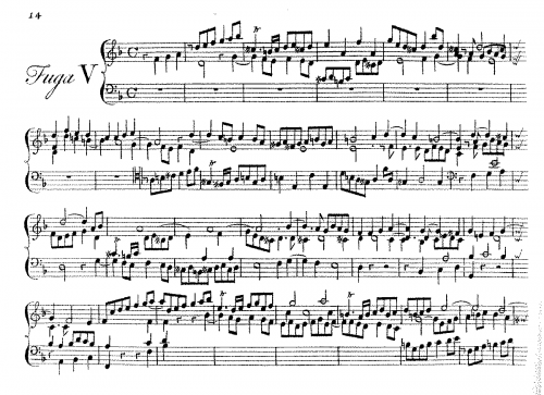 Roseingrave - Double Fugue in D minor - Score