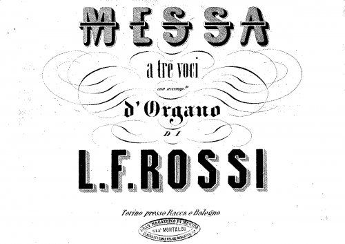 Rossi - Messa a 3 voci - Score