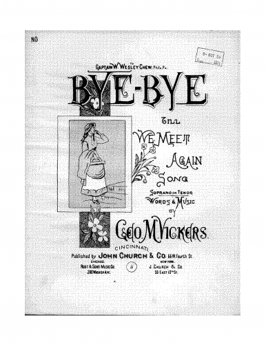 Vickers - Bye-Bye Till We Meet Again - Score