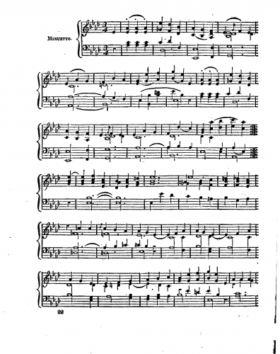 Pinto - Minuet in A-flat major - Score