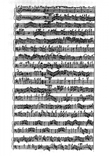 Williams - Recorder Sonata in D minor - Score