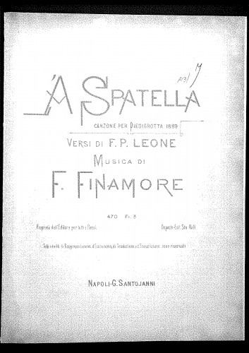 Finamore - 'A spatella - complete score