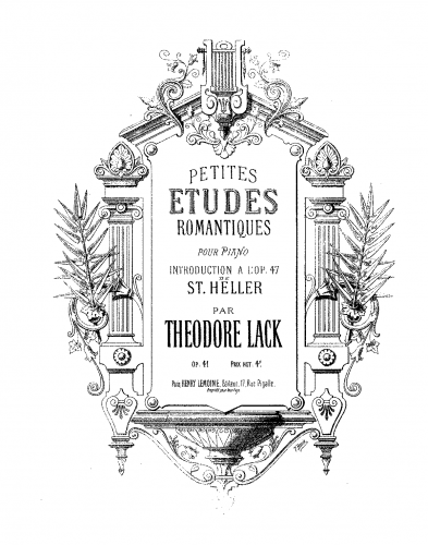 Lack - Petites études romantiques - Score