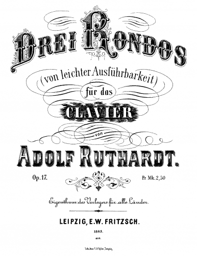 Ruthardt - 3 Rondos von leichter Ausführbarkeit - Score