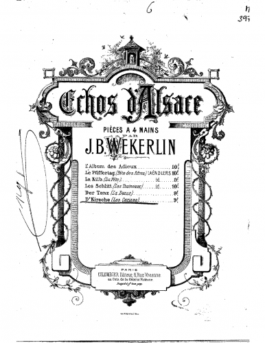 Weckerlin - D'Kirsche - Score