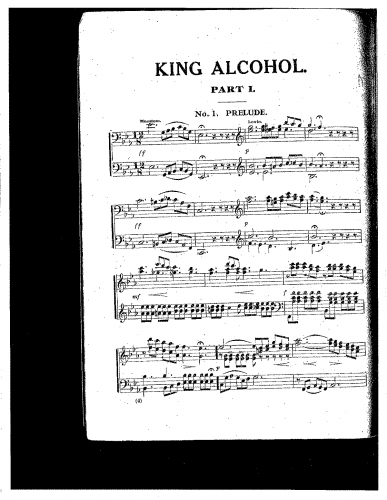 Lehrer - King Alcohol - Vocal score