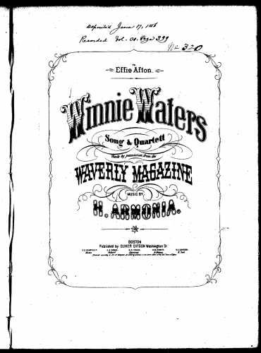 Armonia - Winnie Waters - Score