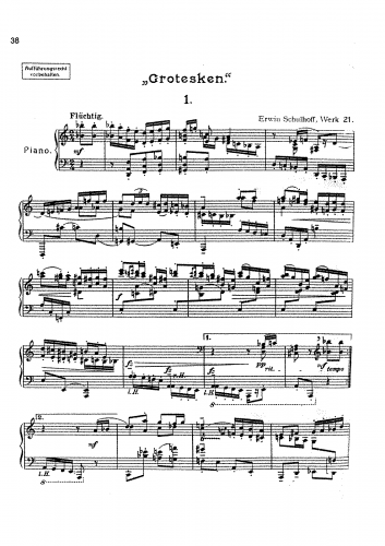 Schulhoff - 5 Grotesken - Score