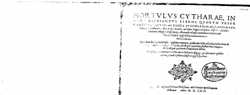 Various - Hortulus cytharae - Score