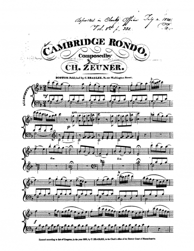 Zeuner - Cambridge Rondo - Score