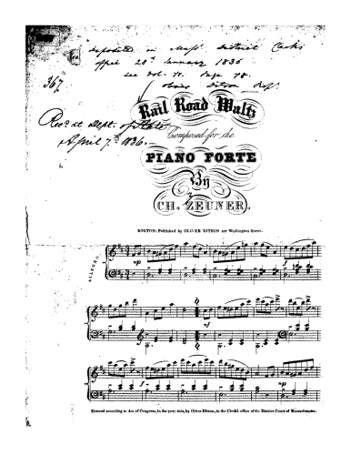 Zeuner - Railroad Waltz - Score