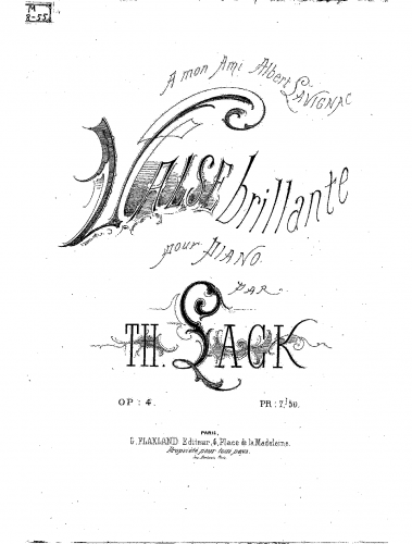 Lack - Valse brillante - Piano Score - Score