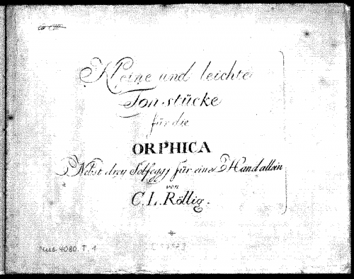 Röllig - Kleine und leichte Tonstücke für die Orphica - Score