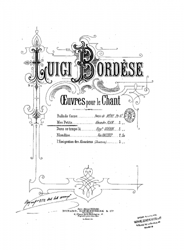 Bordèse - Mes petits - Score